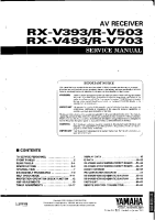 Yamaha RXV-493 - Service Manual